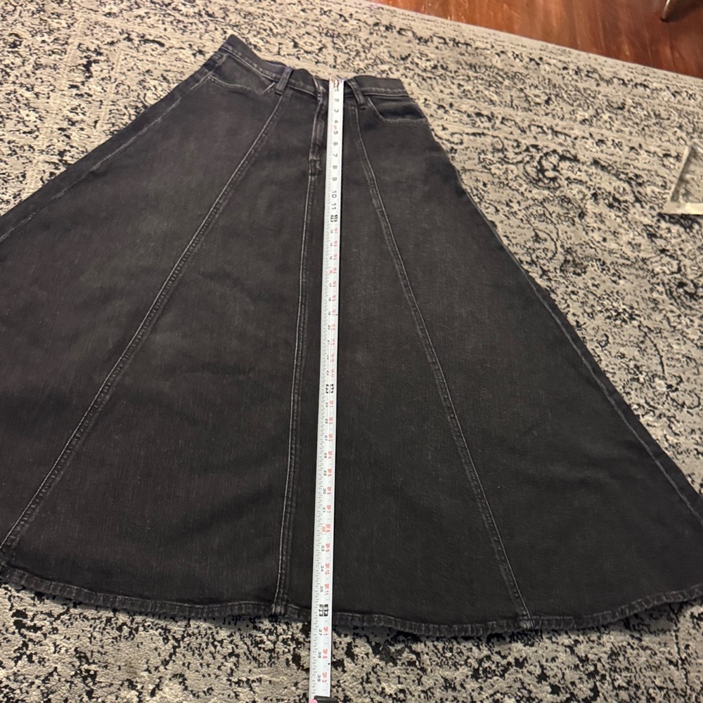 Black Denim full maxi Skirt - Picture 5 of 9